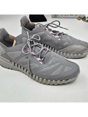 ECCO ST.1 Hybrid Ladies Sneakers 7.5 / 38 Grey Blush Suede Mesh Comfort Walking